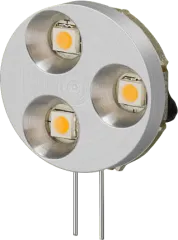 30371 - LED-Chip für G4 Lampensockel mit 3 SMD LEDs Metallgehäuse Leuchtfarbe weiss