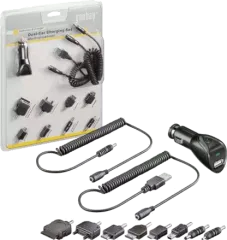 42994 - Auto-Lade-Kit mit dualer Ladefunktion und 8 Adaptern für Handys, iPods, iPhones, Blackberry