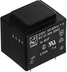 BVEI3058022 - Transformer 2,3VA 230V 1x7,5V 307mA