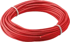 55030 - Kupferlitze isoliert, 10m-Ring, 1x0,14mm (18x0.1mm), rot