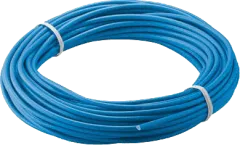 55032 - Kupferlitze isoliert, 10m-Ring, 1x0,14mm (18x0.1mm), blau