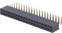 BL2-85AGG40U - Buchsenleiste 2R Winkel 2x20pol vergoldet RM2.54