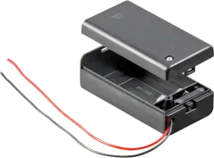 48171 - Batteriehalter 9V Block im geschlossenen Gehäuse mit Schalter