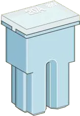 JAPVAL-F-20A - Fuse: automotive JapVal Female 20A 32V light blue