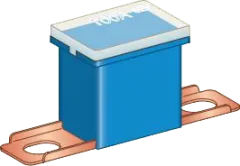 JAPVAL-M48-100A - Fuse: automotive JapVal Bent CS Male 100A 32V blue