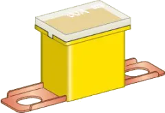 JAPVAL-M48-60A - Fuse: automotive JapVal Bent CS Male 60A 32V yellow