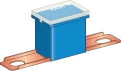 JAPVAL-M62-100A - Fuse: automotive JapVal Bent C Male 100A 32V blue
