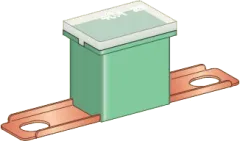 JAPVAL-M62-40A - Fuse: automotive JapVal Bent CS Male 40A 32V green