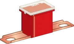 JAPVAL-M62-50A - Fuse: automotive JapVal Bent CS Male 50A 32V red