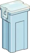 JAPVAL-MF14-20A - Fuse: automotive JapVal Female J Case 20A 32V light blue