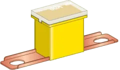 JAPVAL-M62-60A - Fuse: automotive JapVal Bent CS Male 60A 32V yellow