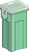 JAPVAL-MF14-40A - Fuse: automotive JapVal Female J Case 40A 32V green