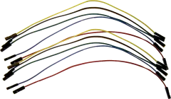 K-F/F-20 - 10 St. Testkabel, Jumper Wires F/F Buchse/Buchse 200mm farbig