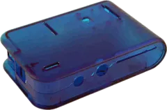 1593HAMPITBU - Raspberry Pi Gehäuse transparent blau