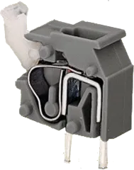 255-401-lg - Anreihbare Einzelklemme RM 5/5.08 mm, hellgrau