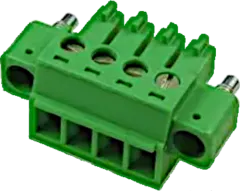 MC1,5/4-STF-3,81 - Stiftleiste 4polig mit Gewindeflansch RM3,81mm