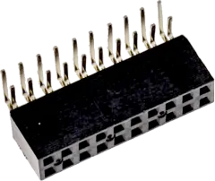 BL2X10L - Buchsenleiste 2x10pol. Stiftlänge: 14,5mm, stapelbar
