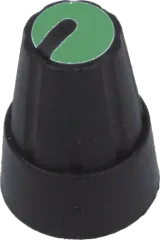 GTC6M-13X19-ZI - Drehknopf mit Anzeige; Kunststoff; Achse: Ø 6mm, Ø13.3x19mm schwarz/grün
