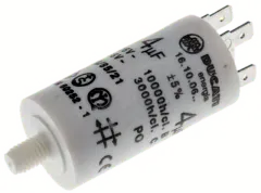 4.16.10.06.64 - Motor starting capacitor 4uF 425VAC 28x55mm ±5% 4x6.3mm blade terminals