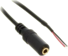 JACK3.5-SS - 3,5mm Klinkenkabel 0.8m stereo 3polige Buchse schwarz