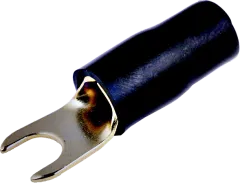 GKS-M4/4B - vergoldeter Gabelkabelschuh M4 4mm² isoliert, schwarz