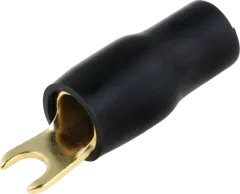 GKS-M4/20B - vergoldeter Gabelkabelschuh M4 20mm² isoliert, schwarz