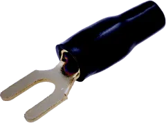 GKS-M4/6B - vergoldeter Gabelkabelschuh M4 6mm² isoliert, schwarz