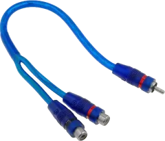 RCA-HQ.Y1/2 - 2x RCA-Buchse, 1x RCA-Stecker für Aktiv-Subwoofer, für Verstärker