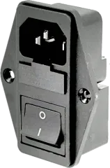 4304.6087 - IEC Power Conn./Switch/2xpol. Fuse, Space=40m