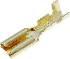 FSU2,8/1 - Flachstecker, Kabelschuh unisoliert, vergoldet 2,8mm 0,5-1mm² (VPE 10)