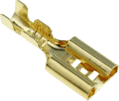 FSU4,7/1 - Flachstecker, Kabelschuh unisoliert, vergoldet 4,7mm 0,5-1mm² (VPE 10)