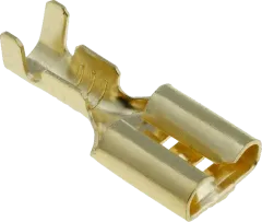 FSU6,3/2,5 - Flachstecker, Kabelschuh unisoliert, vergoldet 6,3mm 1-2,5mm² (VPE 10)