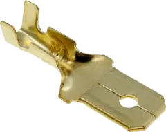 FSZU6,3/2,5 - Flachsteckzunge unisoliert, vergoldet 6,3mm 1-2,5mm² (VPE 10)