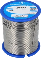 BROF60-09/025H - Lötdraht 0,9mm 250g auf Spule bleihaltig Sn60Pb40 Flussmittel halogenhaltig, Kolophonium, No Clean