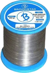 BROF60-10/05H - Lötdraht 1mm 500g auf Spule bleihaltig Sn60Pb40 Flussmittel halogenhaltig, Kolophonium, No Clean