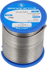 BROF60-20/025H - Lötdraht 2mm 250g auf Spule bleihaltig Sn60Pb40 Flussmittel halogenhaltig, Kolophonium, No Clean