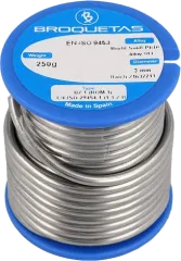 BROF60-30/025H - Lötdraht 3mm 250g auf Spule bleihaltig Sn60Pb40 Flussmittel halogenhaltig, Kolophonium, No Clean