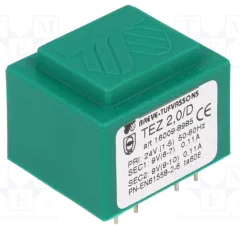 TEZ2-D24_9-9V - Transformer potted input 24VAC Output 2 x 9VAC 2VA