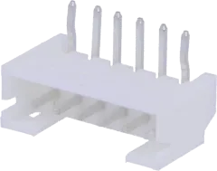 NSL20-6W - Nylonstiftleiste 6polig abgewinkelt RM=2mm