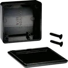 1551RBK - ABS-Gehäuse 50x50x20mm schwarz