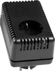 SG422 - Gehäuse mit SchukoBuchse und angespritztem Schukostecker, schwarz