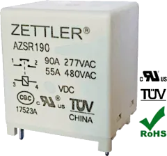 AZSR190-1A-12DL - Relais SPST-NO 65A Uspule 12VDC 75R