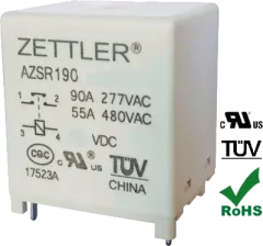 AZSR190-1A-24DL - Relais SPST-NO 65A Uspule 24VDC 300R für Solar