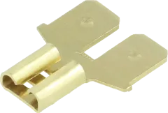 61765-1 - Flachstecker, Buchse-> 2x Stecker 6,3mm 0,8mm