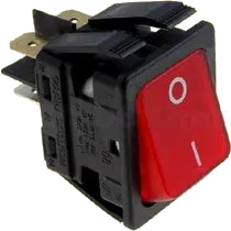 AE-C6053ALNAE - Rocker switch DPST 16A 250V black, red illuminated