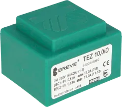 TEZ10/D230/6-6V - Trafo PCB 10VA 230VAC 2x6VAC 2x833.3mA