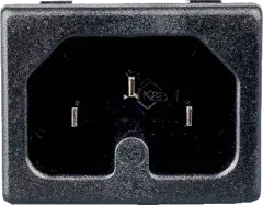 WGSD3SI-6,3 - IEC Einbaustecker Snap-in 6.3mm