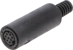 MJ-372/8 - DIN-Buchse 8-pol Löten gerade mit Knickschutz