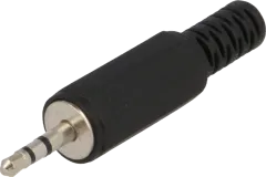 JC-024 - Jack plug 2.5mm, straight with bend protection three-pole