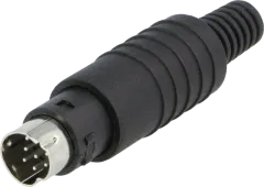 MP-371/S8 - Mini DIN Stecker 8-polig gerade mit Knickschutz